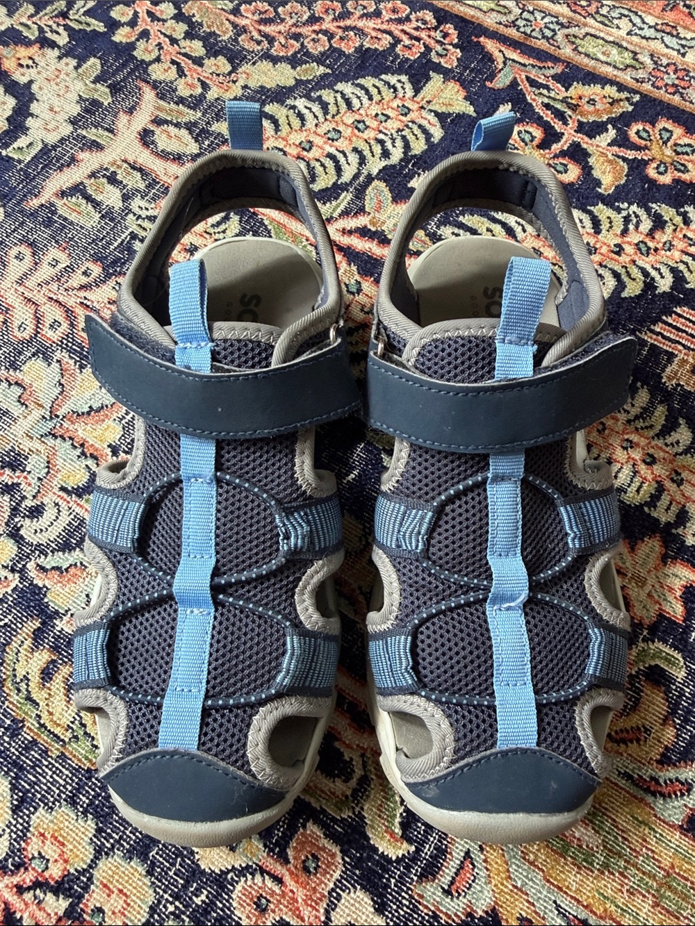 Sonoma Kids Closed-Toe Sport Water Sandals Blue Gray Size 4